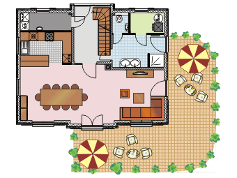 Grundriss vom Erdgeschoss