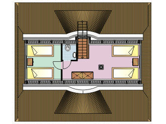 Grundriss vom Spitzboden
